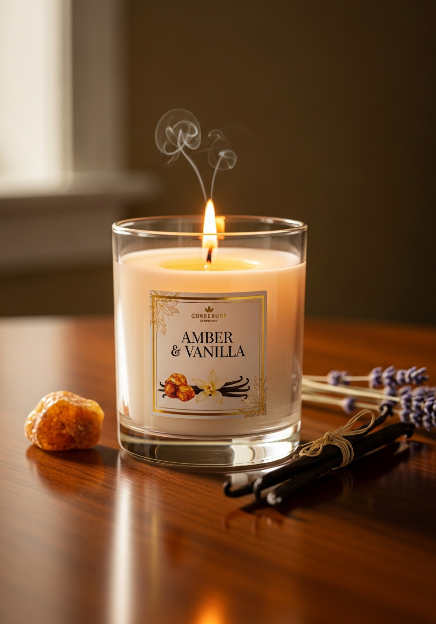 Amber & Vanilla Candle